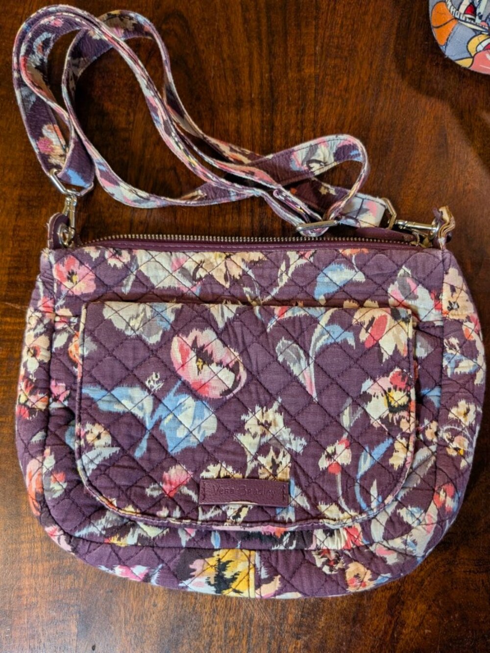 Vera Bradley Women's Small Crossbody Shoulder Bag Quilted Cotton Floral Print